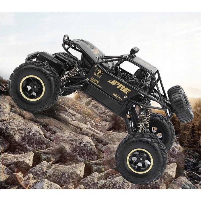 Радіокерована позашляхова машина TradeBaazar 4x4, чорна, масштаб 1:16, швидкість 15 км/год