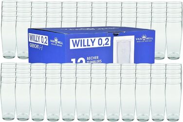 Набір келихів для пива Van Well Willibecher 0.2л (36 шт.) - Преміум якість, міцні, для ресторанів та дому