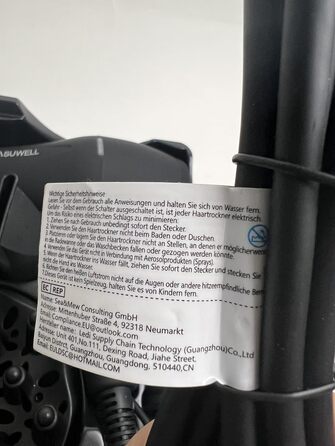 Професійний іонний фен для волосся Basuwell 2100Вт, салонний фен з інфрачервоним нагрівом, 3 режими нагріву, 2 швидкості, низький рівень шуму, AC-мотор, дифузор, чорний