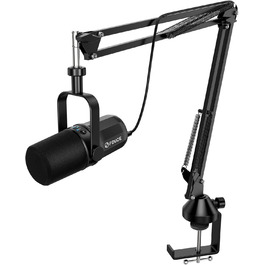 Динамічний мікрофон FDUCE SL40+ для подкастів, USB/XLR, набір для геймінгу та стримінгу з кронштейном, вихід для навушників, кнопка вимкнення звуку, регулятор гучності