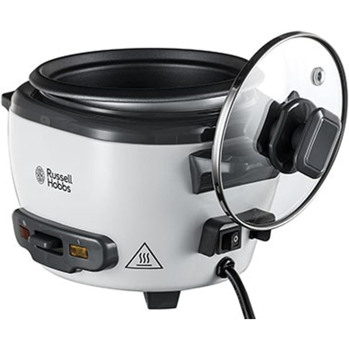Рисварка електрична Russell Hobbs Mini 0.4л біла - для рису, кіноа, кускусу з функцією підігріву