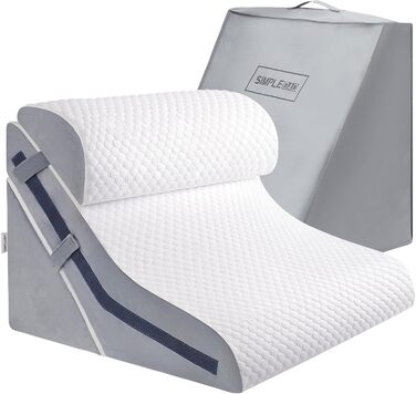 Набір з 4 подушок-валиків ортопедичних з memory foam для спини, для сну, після операції (білий, 3 шт.)