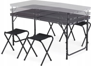 Туристичний стіл Outtec, 60 x 120 x 54,5 см, чорний