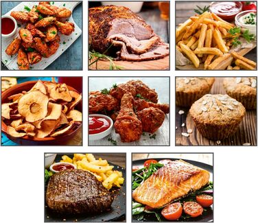 Аерофритюрниця GOURMETmaxx 4,5 л, 1400 Вт, 8 програм, чорна, маложирне приготування, таймер, автоматичне вимкнення