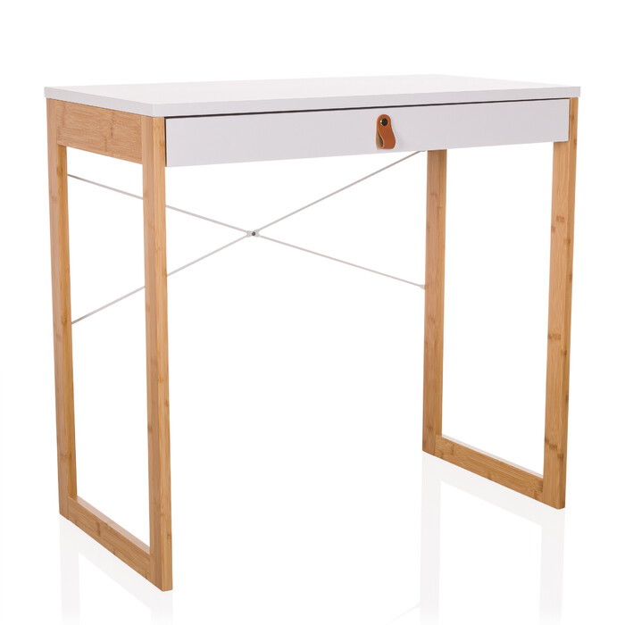 Письмовий стіл TAROLO II (80x42x75 см), 1 шухляда, білий — hjh LIVING