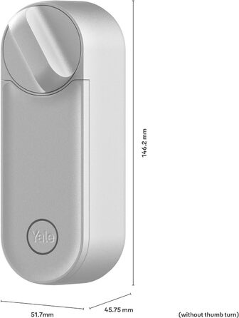 Yale Linus Smart Lock L2 срібний — розумний дверний замок із віддаленим керуванням, безключовий доступ, мобільний додаток, DIY-установка