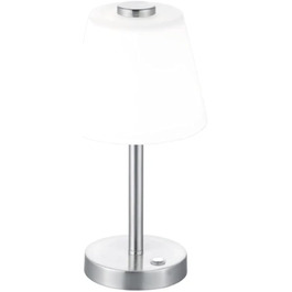 Настільна лампа Trio Emerald 4 Вт, інтегрований LED, матовий нікель, 15x15x29 см