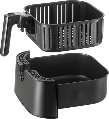 Аерофритюрниця KLAMER Duo 9L з двома кошиками, цифровим дисплеєм та 10 програмами, 3000 Вт, чорна