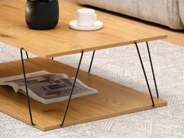 Журнальний стіл Mebel-Partner прямокутний 92 x 62 x 30,5 см, чорний дуб