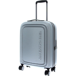Валіза Mandarina Duck Logoduck на колесах, 40x55x20/23 см, срібляста, пластик