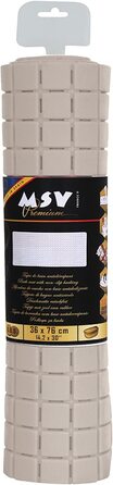 MSV Premium килимок для душу та ванної, антибактеріальний, нековзний, з присосками, аромат троянди, бежевий, 54x54 см, праний при 60°C