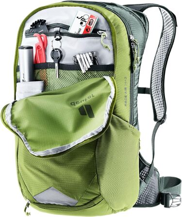 Рюкзак для велосипеда Deuter Race Air 14+3 л, Meadow-ivy, вентиляція спини