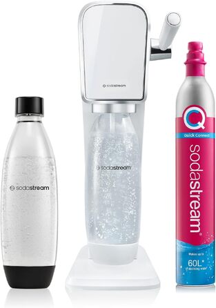 Сифон для газування води SodaStream ART з пляшкою 1л та циліндром CO2, білий