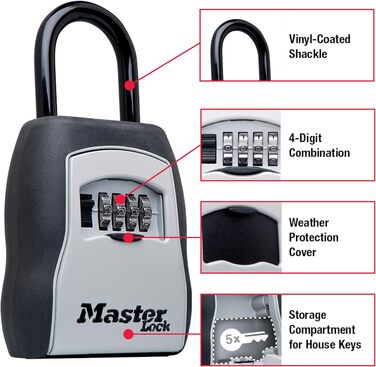 Сейф-бокс для ключів Master Lock 5415D Heavy Duty, цинковий, настінний (на 5 ключів)
