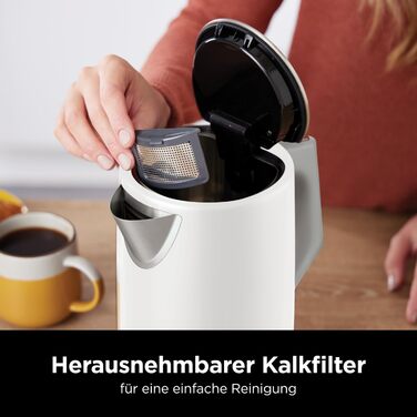 Електричний чайник Ninja Perfect Temperature, 1.7L, LED-дисплей, швидке кип'ятіння, регулювання температури, білий KT200EUWH