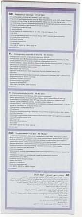 Фен ProfiCare PC-HT 3017, 2200 Вт, з функцією холодного повітря, захистом від перегріву, професійний мотор, чорний, довжина кабелю 2 м, Soft-Touch корпус