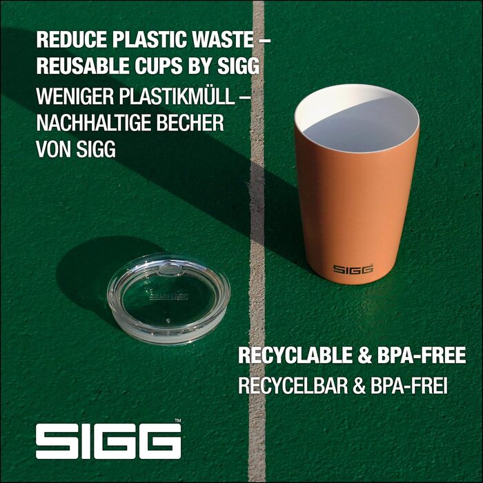 Кавова чашка SIGG Neso Pure Ceram з Tritan-кришкою, нержавіюча сталь 18/8, 0.3L/0.4L, миється в посудомийній машині, BPA-free, рожевий колір (0.3L)