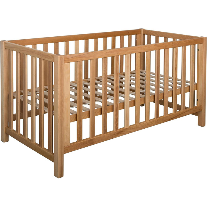 Дитяче ліжечко Betten-ABC Bubema Nils Classic 60x120 см, натуральне масло