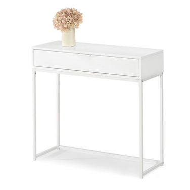 Консоль Mebel-Partner, білий матовий, 80 x 76,5 x 28 см