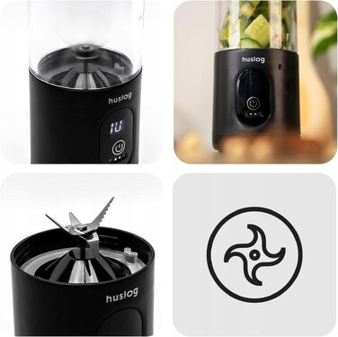 Блендер для смузі Philips Blend & Go 500W з пляшкою 600 мл, чорний - професійний блендер для коктейлів та протеїнових напоїв