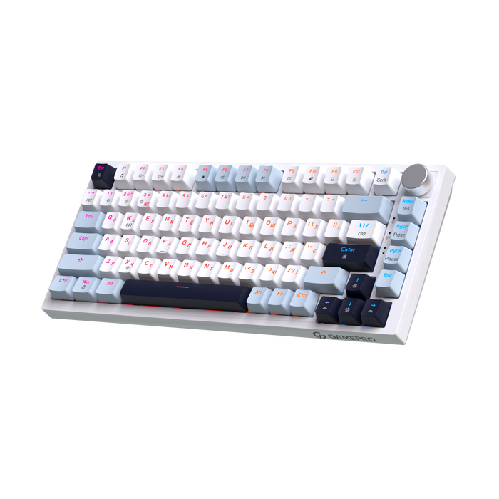 Дротова механічна клавіатура GamePro MK160 V2 Warden QLAB Sakura White (MK160-V2-BL-QS)