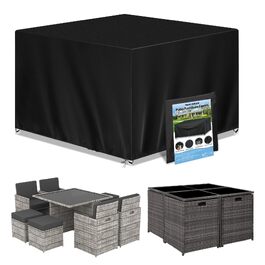 Чохол для садових меблів Wanocean, 140x140x90 см, водонепроникний, Oxford 420D, захист від УФ-випромінювання, для столу та палетних меблів