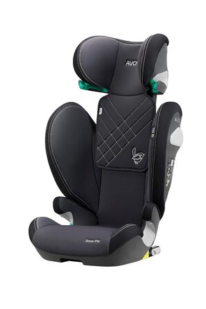 Дитяче автокрісло AVOVA Sora-Fix сіре та чорне, 100-150 см, 4-12 років, із Isofix, бустер