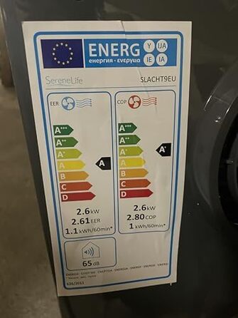 Мобільний кондиціонер SereneLife 9000 BTU 4-в-1: охолодження, обігрів, вентилятор і осушувач повітря, з пультом ДУ, для кімнат до 20 м², білий, комплект для віконного монтажу