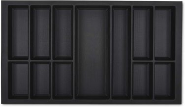 Лоток для столових приборів ORGA-BOX VII, чорний, 826x474 мм, для кухонь Beeck, Siematic, Schröder, корпус 900 мм