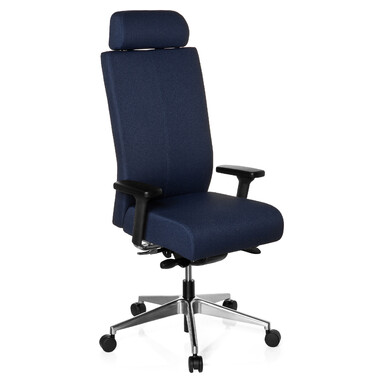 Офісне крісло / поворотне крісло PRO-TEC XXL з повною м'якою оббивкою Blue HJH OFFICE