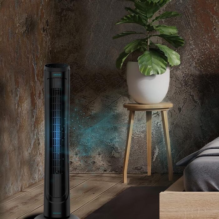 Вентилятор вежний Cecotec EnergySilence 9090 Skyline з пультом та таймером, 45 Вт, 102 см, чорний