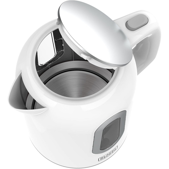 Електричний чайник BLACK+DECKER BXKE2204E 1,7 л, 2200 Вт, з автоматичним вимкненням, 360° база, прихований нагрівач, фільтр, індикатор рівня води