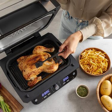 Аерофритюрниця-гриль Cecotec Cecofry FireDome 6000 без олії, 6 л, 2400 Вт, 6 режимів приготування, 4 рівні гриля, з термостатом та аксесуарами