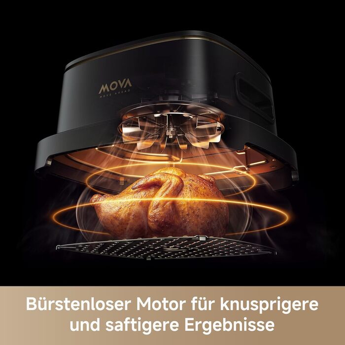 Аерофритюрниця Mova AeroChef AF20 Pro, 9 л, дві зони приготування, SyncFinish, 2700 Вт, діапазон 40-230 °C, конвекційний підігрів