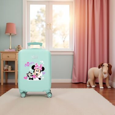 Дитяча валіза Disney Minnie & Figaro, жорстка ручна поклажа з ABS-пластику, кодовий замок, 4 колеса