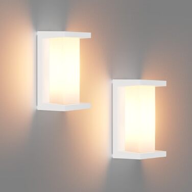 Набір вуличних настінних світильників Klighten E27 (2 шт), IP65 вологозахищені, алюмінієві, чорні, для тераси та фасаду, до 60 Вт (без ламп)