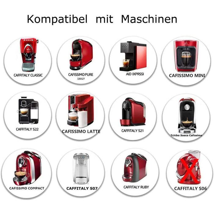 Багаторазова кавова капсула з нержавіючої сталі для Tchibo Cafissimo, Kfee, Caffitaly — змінна, екологічна капсула-рефіл для кавоварки