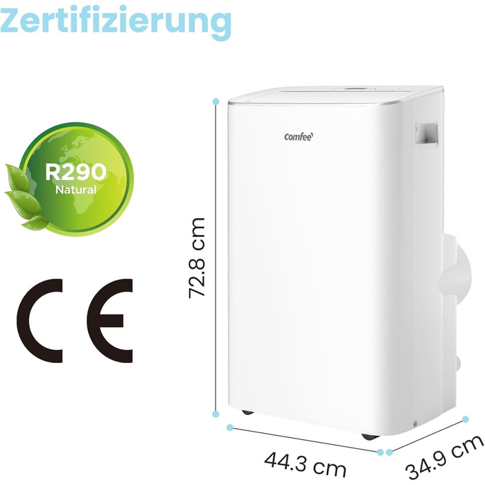 Мобільний кондиціонер Comfee Breezy Cool Pro 2.0 7000 BTU/2.0kW з Wi-Fi, охолодження, вентиляція, осушення - до 68 м³