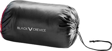 Дитячий спальний мішок BLACK CREVICE 165 см, водонепроникний, дихаючий, для кемпінгу, з чохлом, червоний