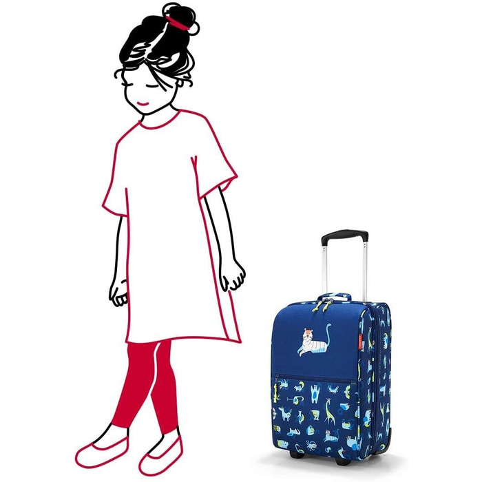 Дитяча дорожня валіза Reisenthel Trolley XS Kids Abc Friends Blue, легка та практична
