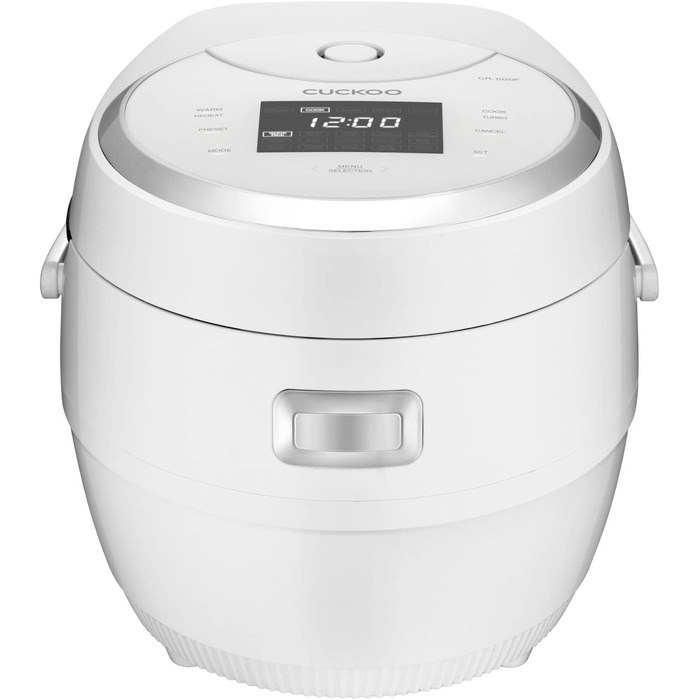 Мультирісварка та пароварка Cuckoo CR-1020F, 1.8 л, 890 Вт, 14 програм, таймер, функція автоочищення, біла