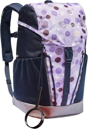 Дитячий рюкзак VAUDE Puck 10 л для хлопчиків і дівчаток, туристичний, водонепроникний, з дощовиком і лупою, синій/пастельно-ліловий