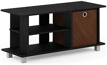 ТВ-тумба Furinno Simplistic з шухлядою, дерево, еспресо/чорна, 80x38x33 см
