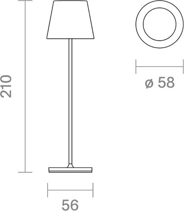 Sigor Nuindie Pocket - LED-лампа на акумуляторі, 21 см, IP54, USB-C, 7 годин, сірий небілющий