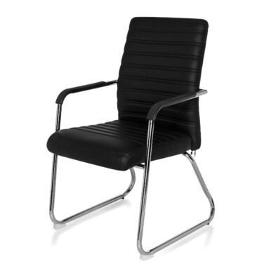 Крісло для конференцій / крісло для полозів / крісло STEEL V PU black hjh OFFICE