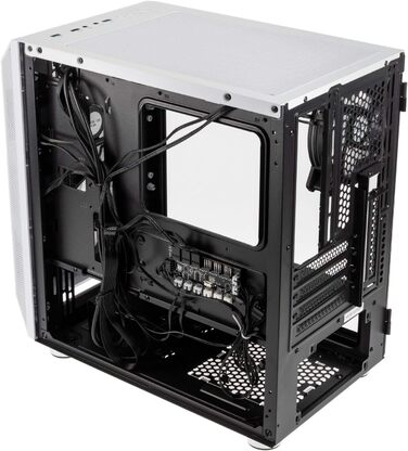 Корпус для ПК KOLINK Citadel Mesh Micro-ATX RGB, білий, з прозорою боковою панеллю, скляний, компактний, підсвітка, для комп'ютера