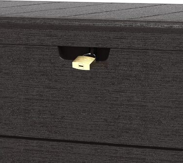 Водонепроникна пластикова скриня Duramax Cedargrain Durabox 270л для саду з колесами та ручками, коричнева