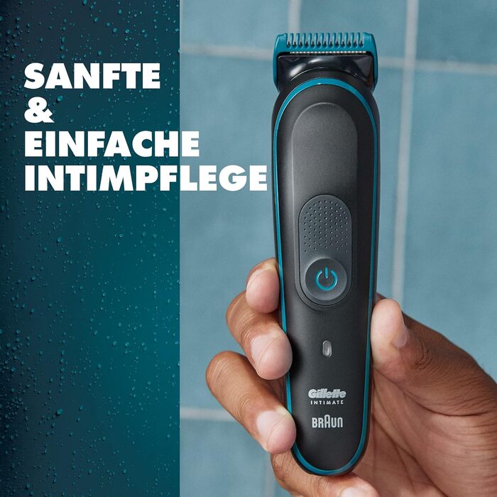 Інтимний тример Gillette Intimate i5 для чоловіків, водонепроникний бездротовий бритва для інтимної зони з довговічними лезами для сухого і вологого гоління
