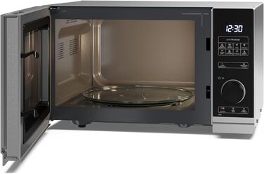 Мікрохвильова піч SHARP PS254AES, 900 Вт, 10 рівнів потужності, функція розморожування, 48,3x28,1x40,3 см, срібляста