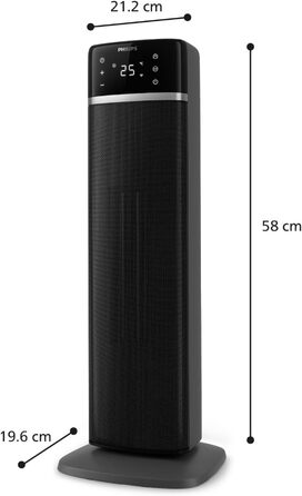 Теплова завіса-обігрівач Philips Smart 5000 серії, 2000 Вт, чорний